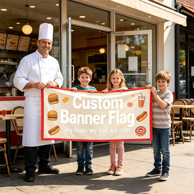 Commercial Printing Market - Bandiere Pubblicitarie Personalizzate per Esterni, Resistenti
