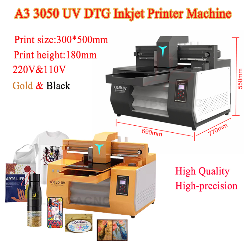 Uv Flatbed Printer - Stampante Inkjet UV DTG LYBGA Oro
