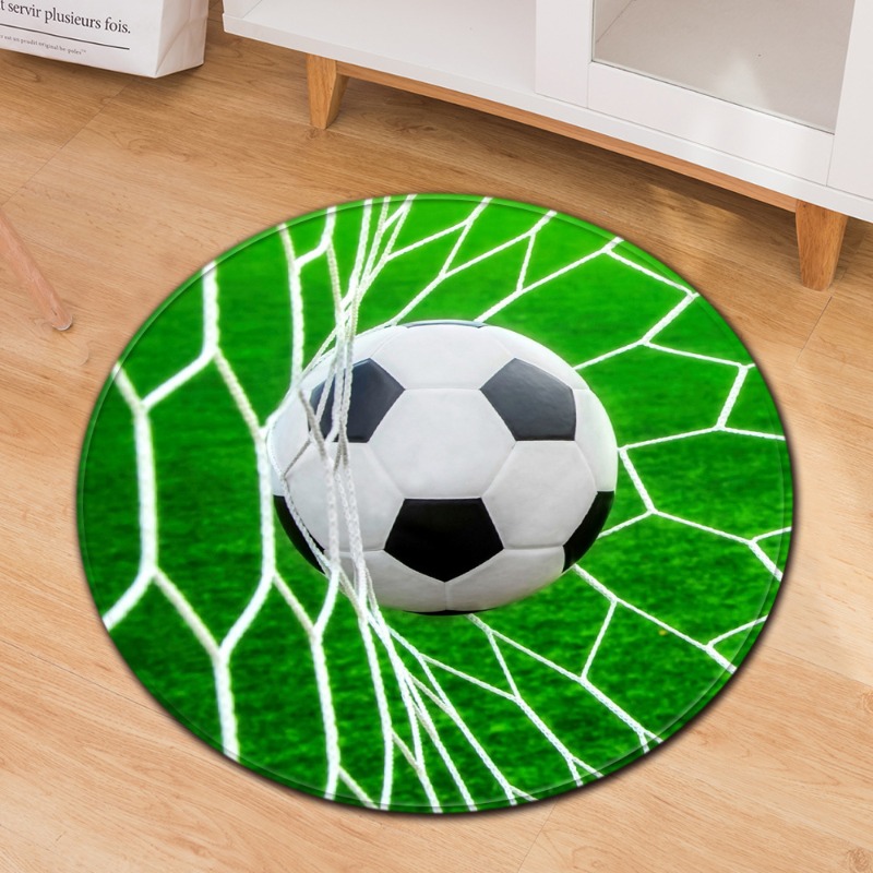 Commercial Printing & Packaging Pvt Ltd - Tema calcio Tappeto rotondo Stile sportivo